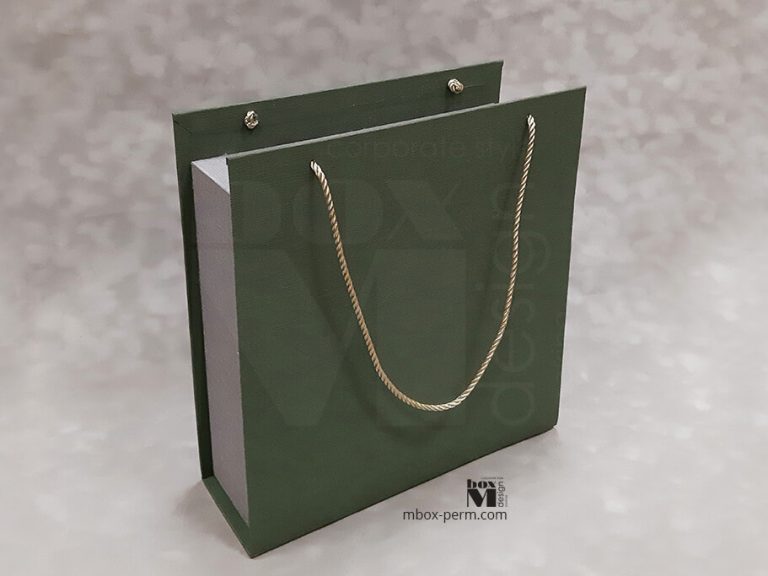 заказать изготовление красивой коробки-сумки для сувениров