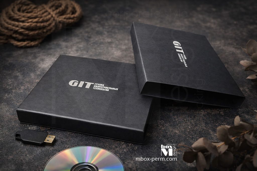 Картонная коробка с шубером для программных продуктов от компании M-BOX